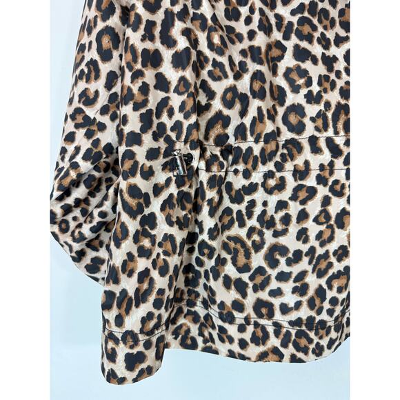 Veronica Beard Sibila Leopard Print Anorak Jacket Brown Multi Size S Hooded - Picture 12 of 15